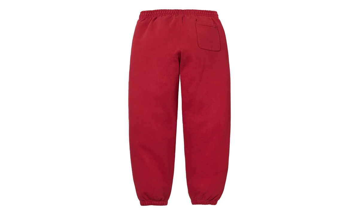 Satin Appliqué Sweatpant "FW25 - Dark Red" SU26133