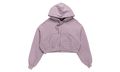 Studio Fleece Oversized Full-Zip Cropped Hoodie WMNS "Bleached Lilac Sail" IM8499 583