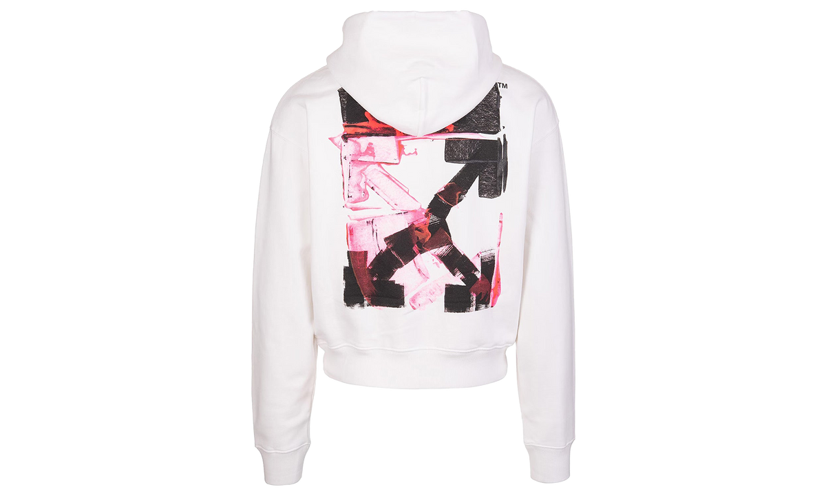 Arrow Logo-Print Pullover Hoodie "FUCHSIA" OMBB037F21FLE0150132