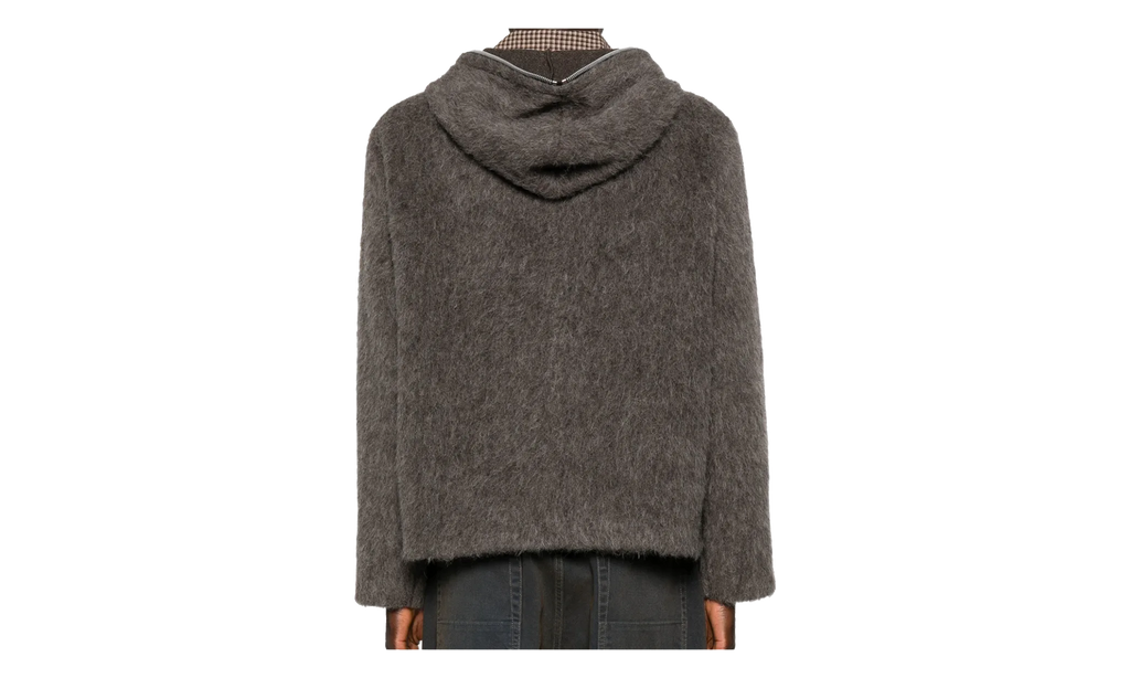 Hairy Wool Full-Zip Hoodie "Mole Grey" M2266FM