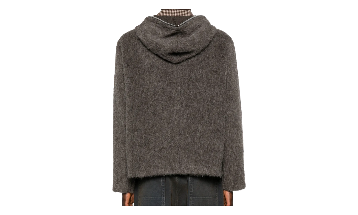 Hairy Wool Full-Zip Hoodie "Mole Grey" M2266FM