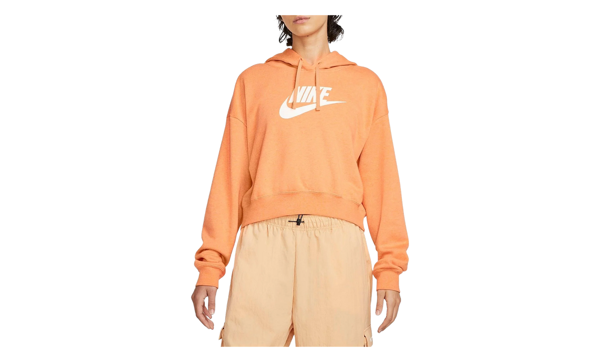 Sportswear Club Fleece Oversized Graphic Hoodie WMNS "Orange Trance / Heather / White" DQ5850 871