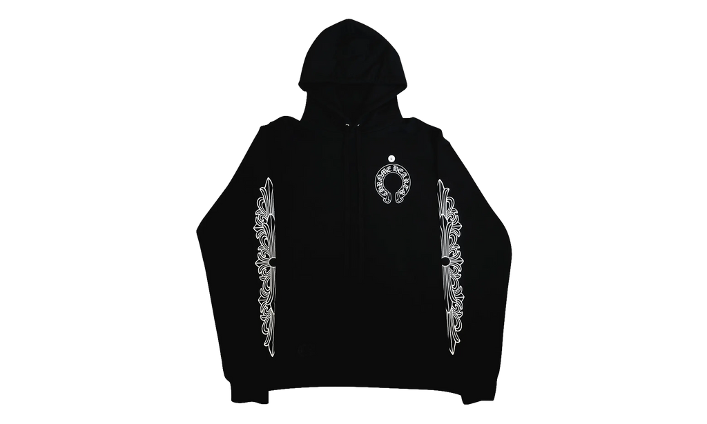 Horseshoe Floral Pullover Hoodie "Black" CHRM1605