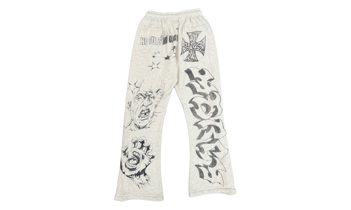 Graffiti Mirror Face Sweatpants "Grey" HSR382