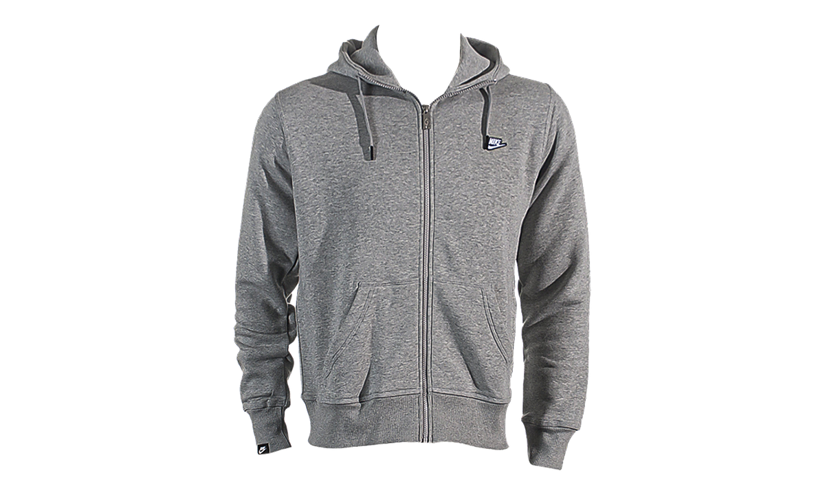 Brushed Fleece Zip Hoodie "Heather Grey / Black" 502638 063