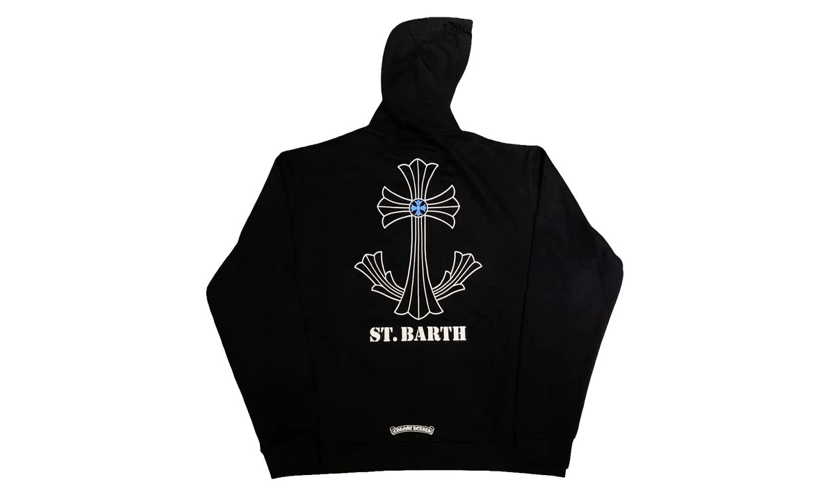 St. Barth Exclusive Cross Logo Pullover Hoodie "Black / Blue" CHRM1545
