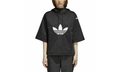 CLRDO 3/4 Sleeve Hoodie WMNS "Black / White" CY3563