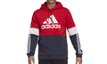 Essentials Fleece Colorblock Hoodie "Scarlet / White / Legend Ink" H58980