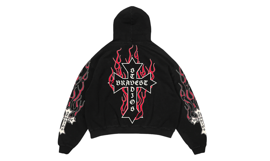Flames Hoodie "Red" BS152