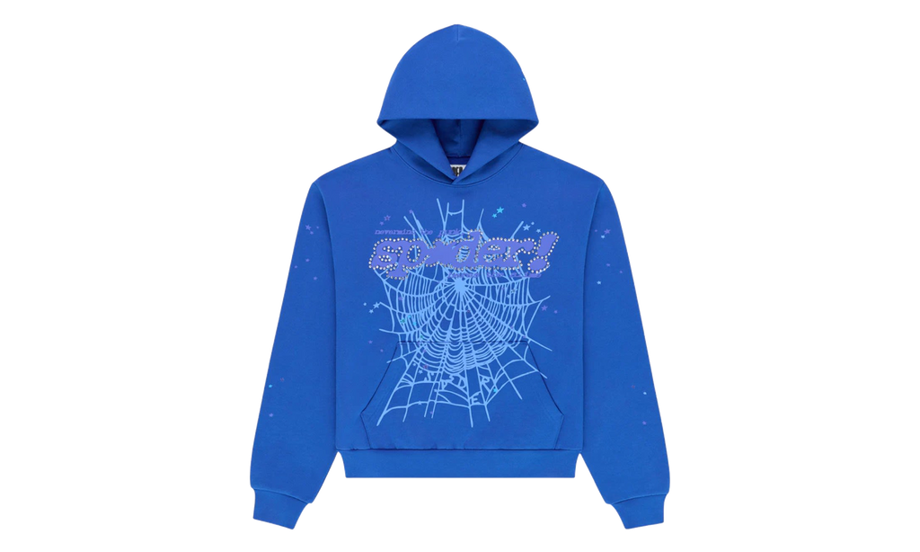 Rhinestone Punk V2 Hoodie "Blue" SP5der408