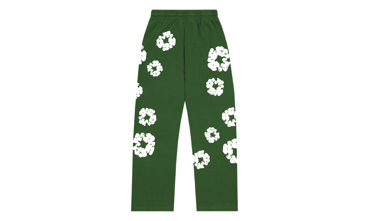 Cotton Wreath Baggy Sweatpants "Green" DT168