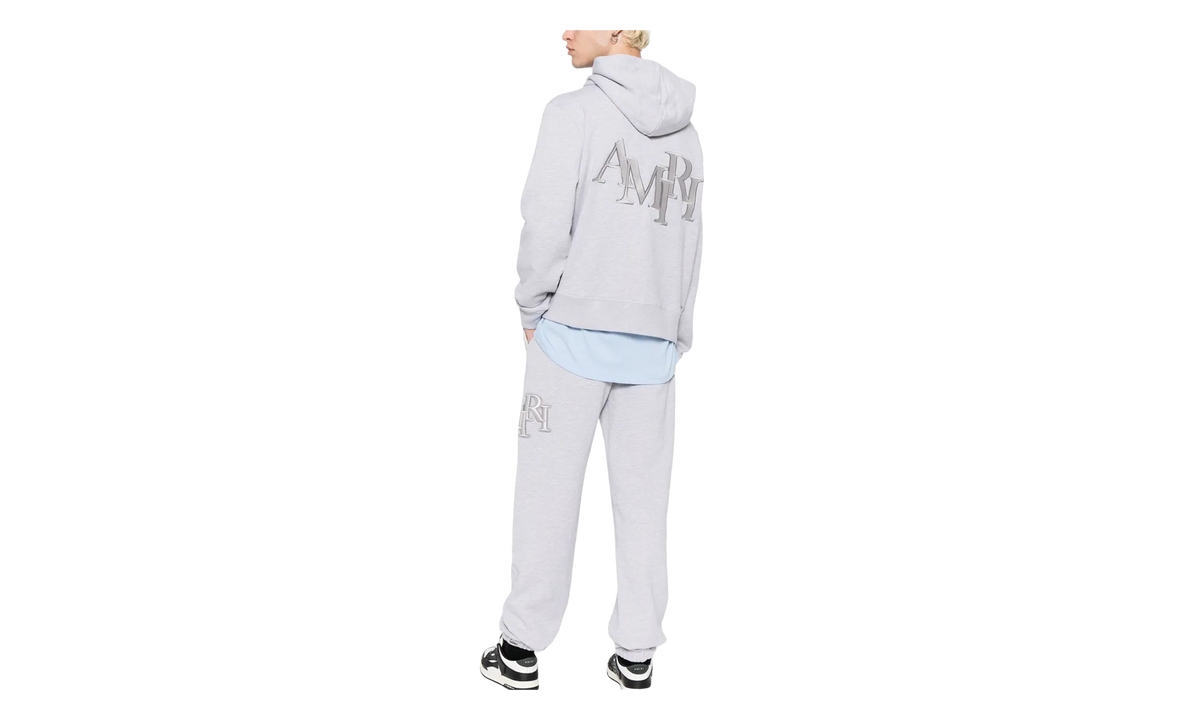 Staggered Logo Hoodie "Grey" AW23MJG029 032