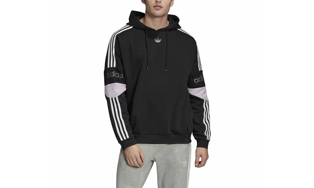 Originals Team Signature Trefoil Hoodie "Black / Clear Lilac" ED7175