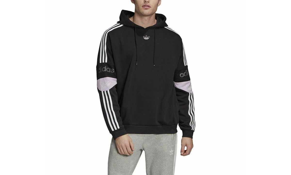 Originals Team Signature Trefoil Hoodie "Black / Clear Lilac" ED7175