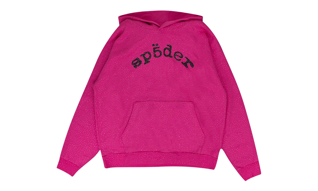 AOP Rhinestone Hoodie "Pink" SP5der527