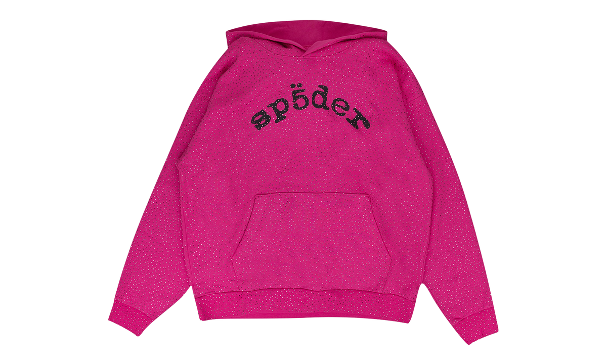 AOP Rhinestone Hoodie "Pink" SP5der527