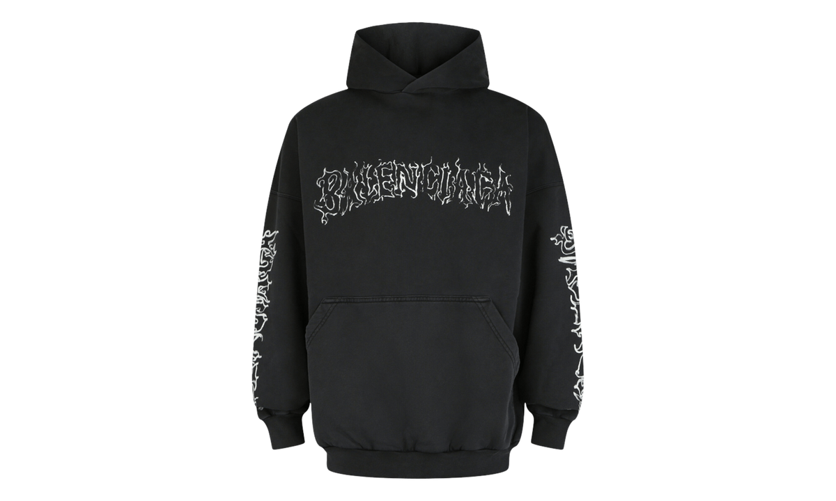 DIY Metal Logo Hoodie "Faded Black / White" 739024 TPVN9 1569
