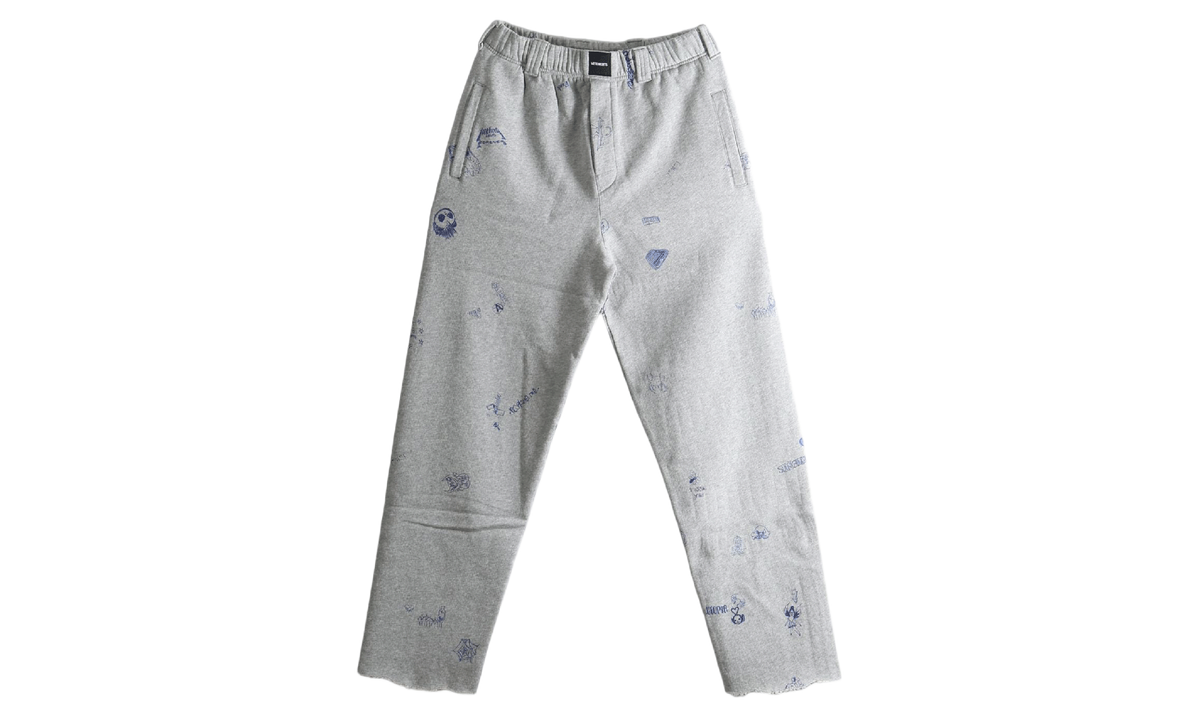 Scribbled Tailored Sweatpants "Grey Melange" MH27SP179G