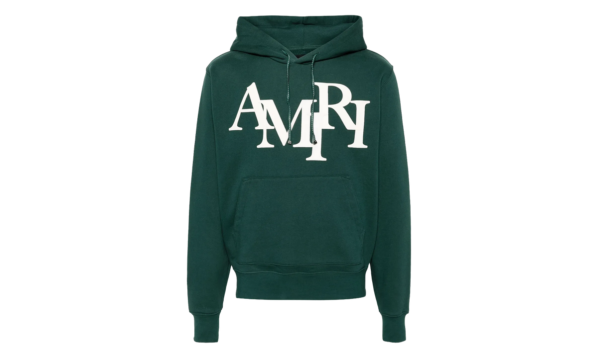 Staggered Logo Hoodie "Green / White" PS24MJL016 428