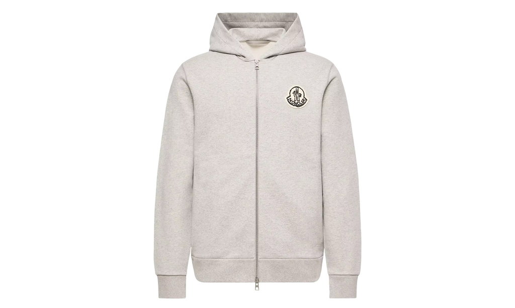 Sketched Logo Zip-Up Cotton Hoodie "Grey" MON106