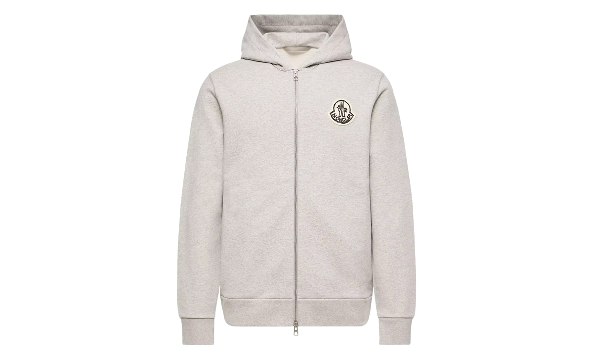 Sketched Logo Zip-Up Cotton Hoodie "Grey" MON106