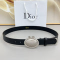 CD 26s Médaillon Belt 3cm Sliver Buckle Calfskin