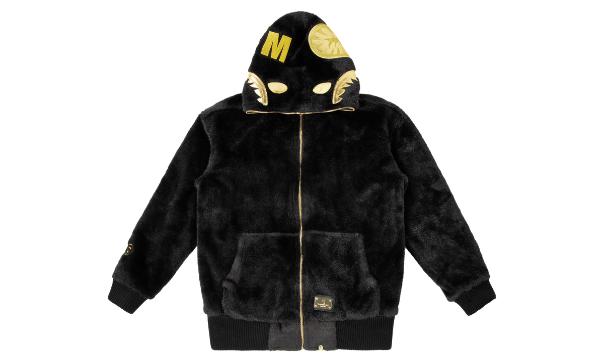 Fur Shark Hoodie Jacket M "Black Fur" 1E20141004 1