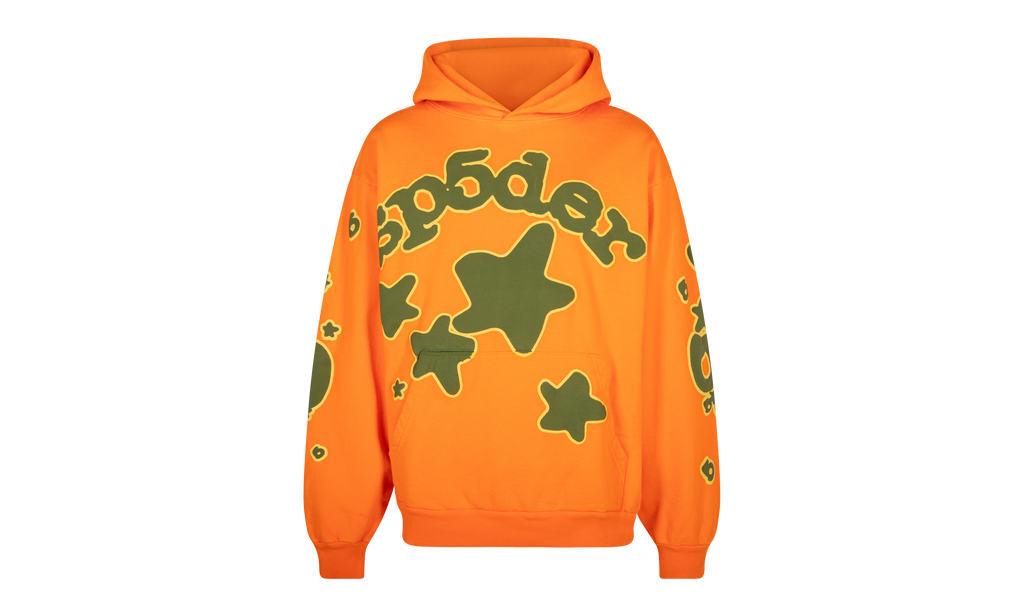 SP5DER BELUGA ORANGE GREEN HOODIE "Orange, Green" SP5_BEL_ORAHD
