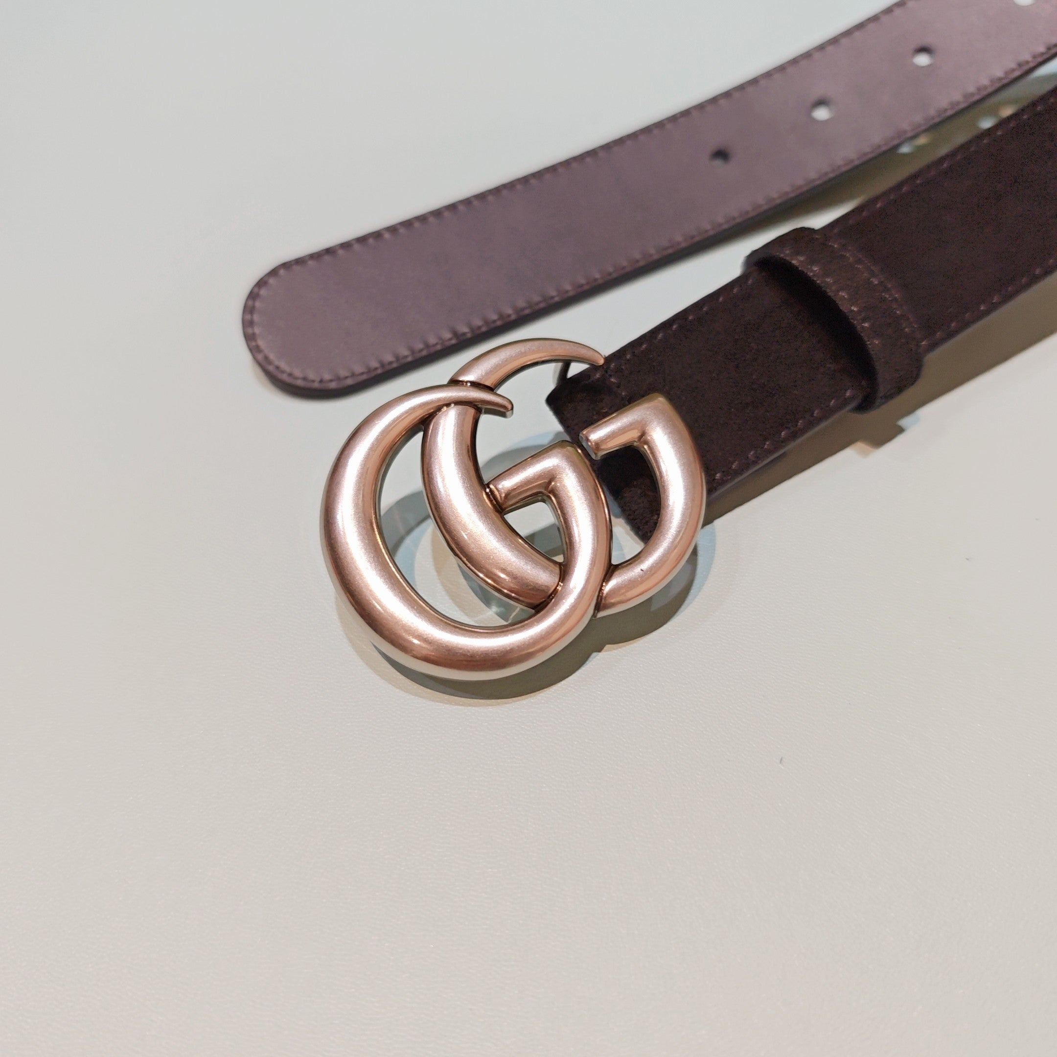 GG Marmont Belt 3cm Suede Leather SHW 212495