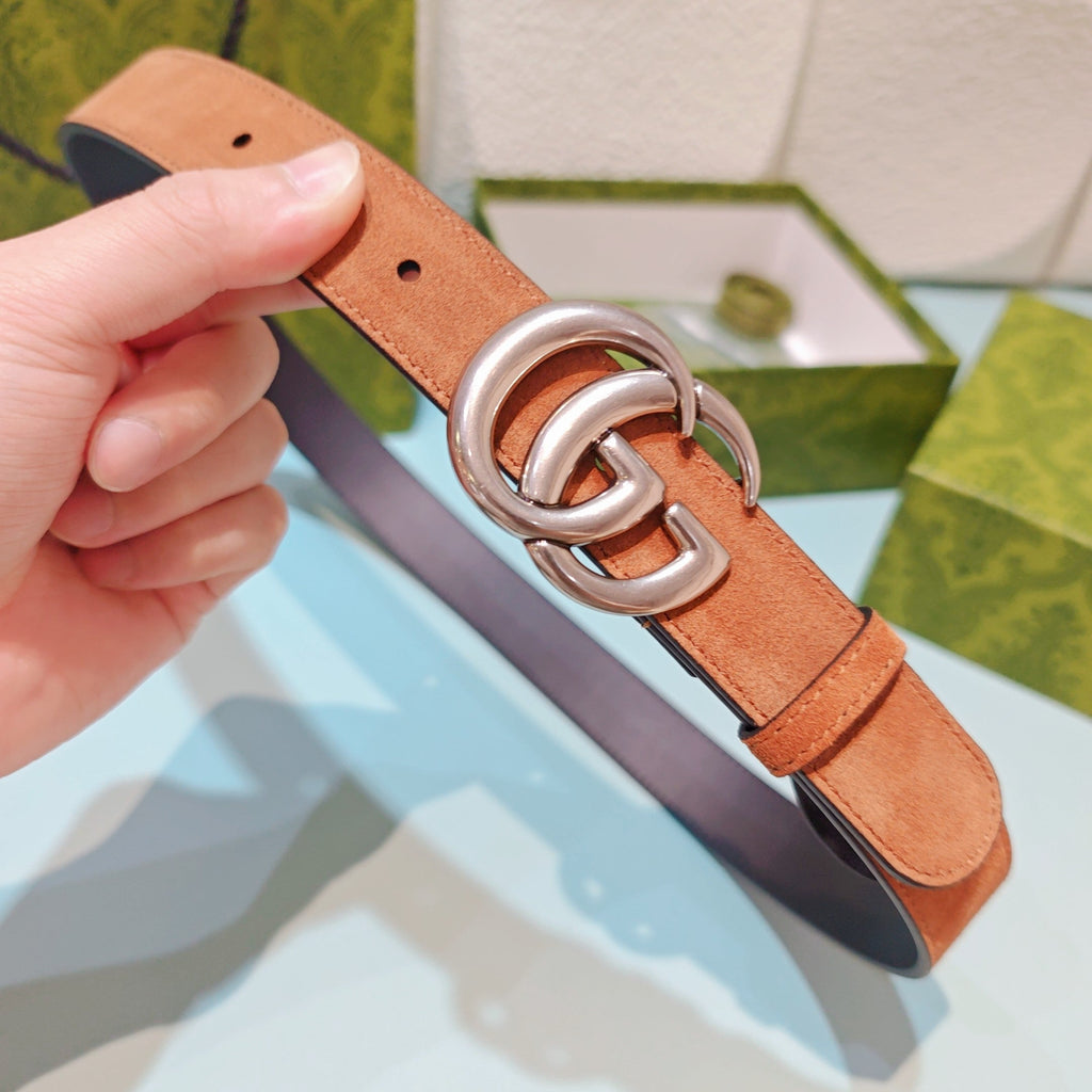 GG Marmont Belt 3cm Suede Leather SHW 212495