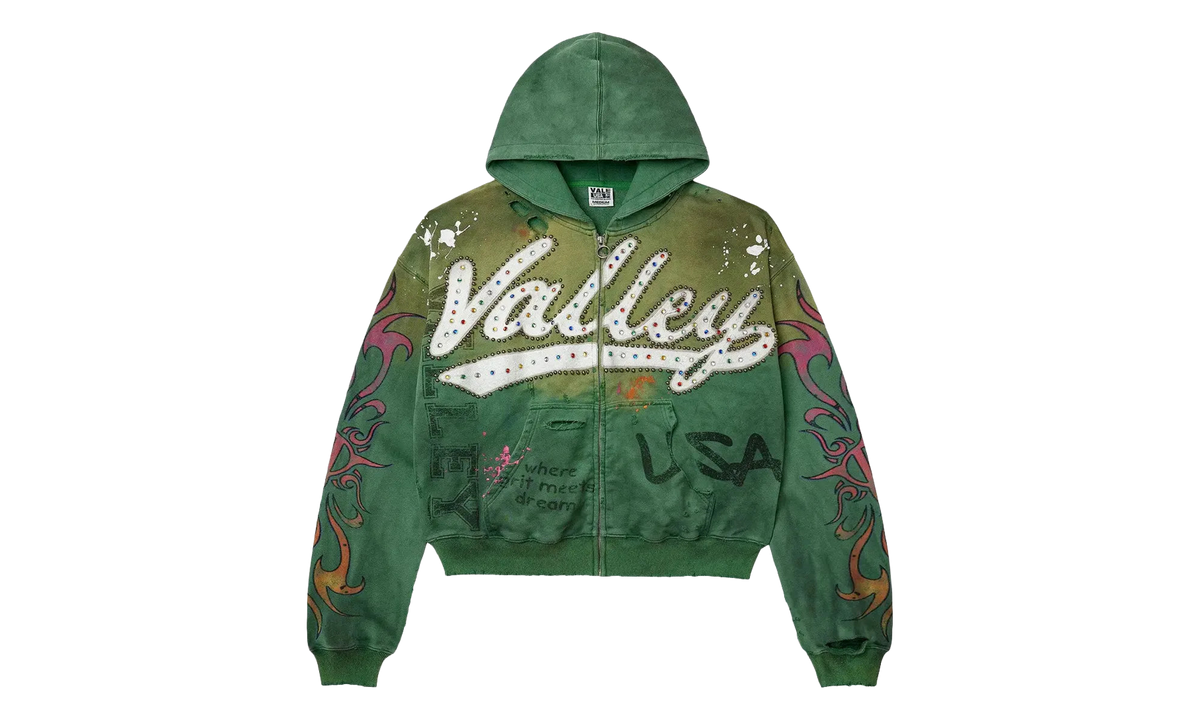 Inferno Zip Up Hoodie "Green" VAL256