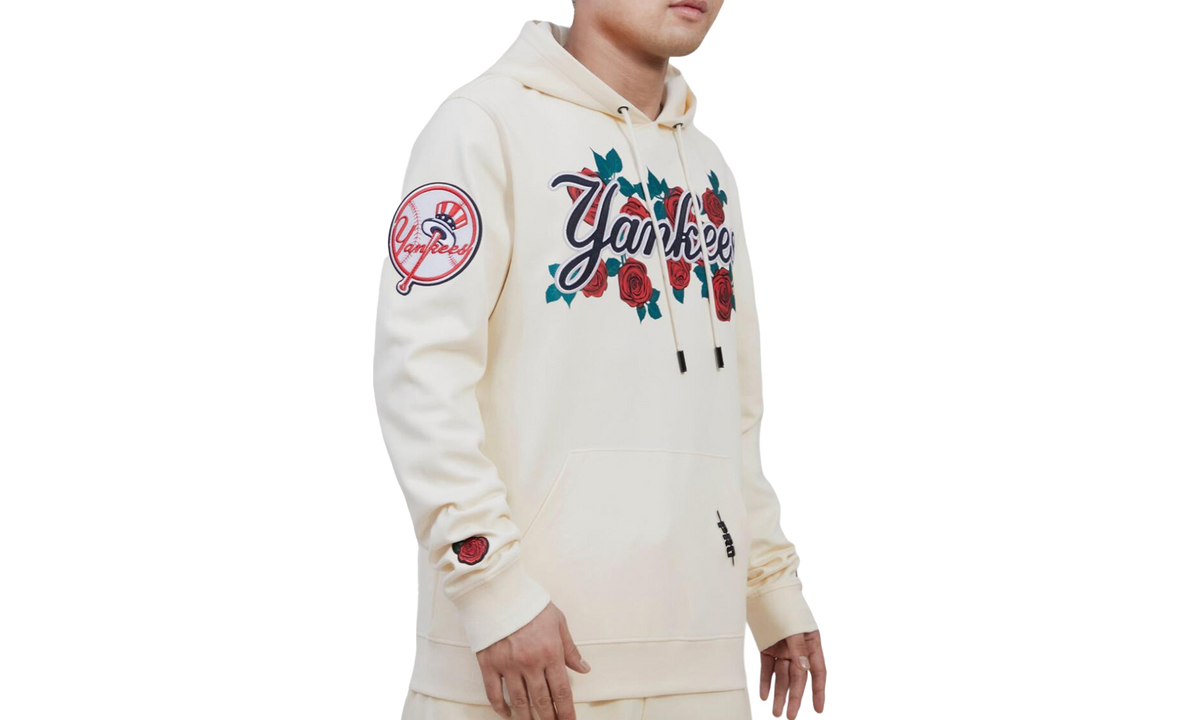 New York Yankees Roses Eggshell Hoodie "White" LNY535369 EGG