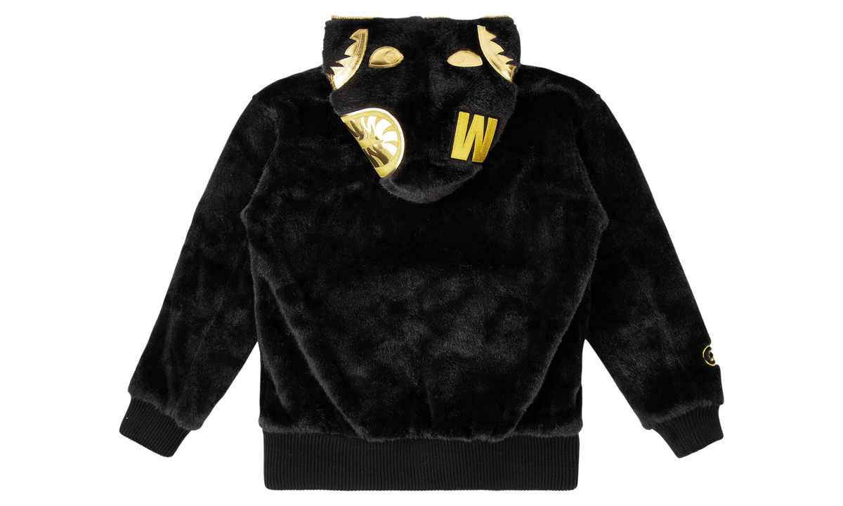 Fur Shark Hoodie Jacket M "Black Fur" 1E20141004 1