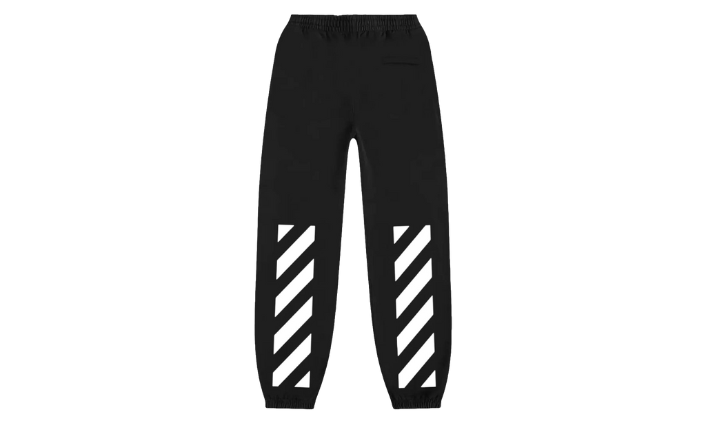 Diagonal Helvetica Slim Sweatpant "Black / White" OIBP74NR