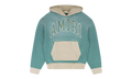 Embroidered Logo Hoodie "Faded Blue & White" AMJYHD1037 TEAL