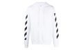 Diag Arrow Slim Hoodie "White" OMBB097C99FLE0120110