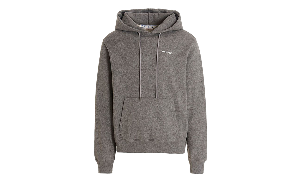 Wave Outline Diag Design Hoodie "Grey" OMBB097C99FLE0170801