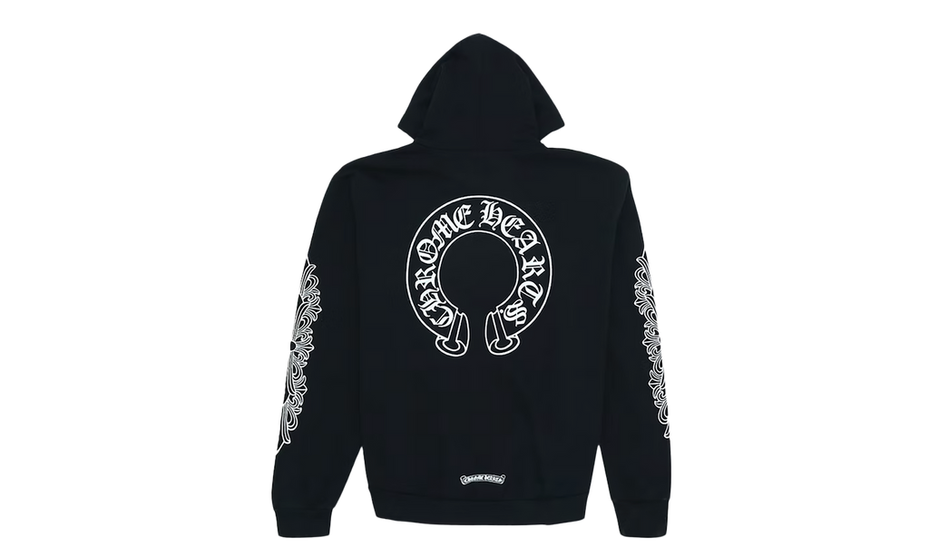Horse Shoe Floral Pullover Hoodie "Black" CHRM0573