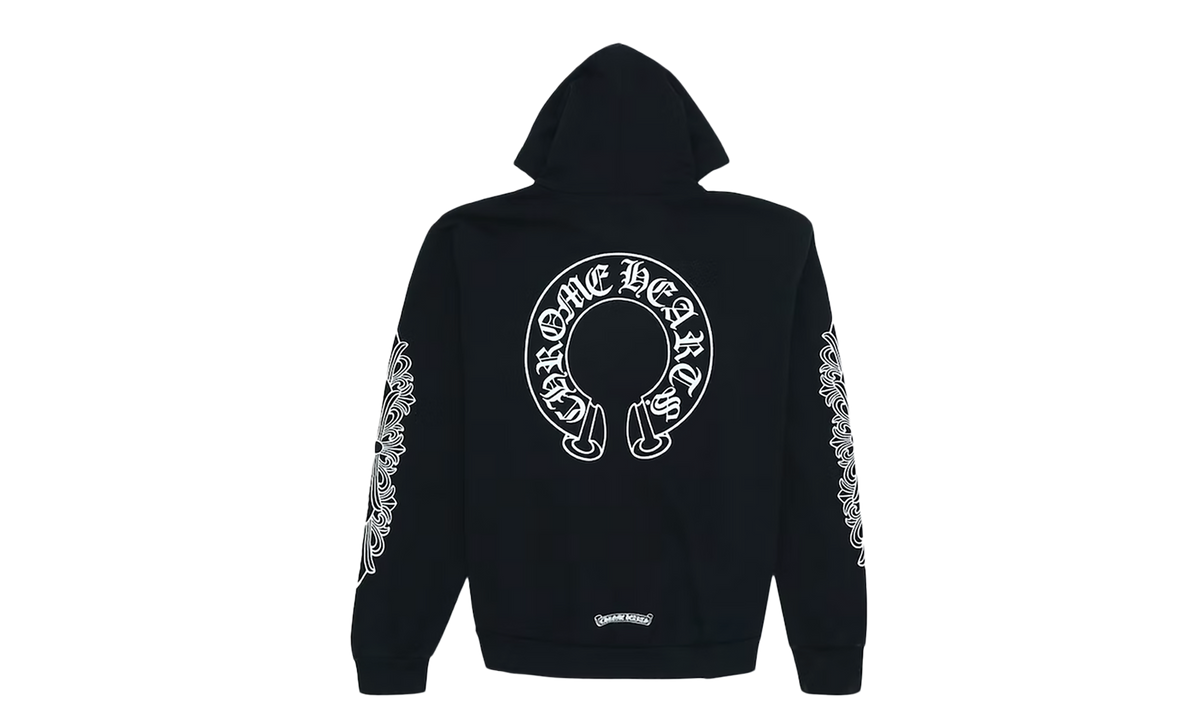 Horse Shoe Floral Pullover Hoodie "Black" CHRM0573