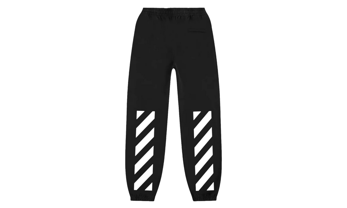 Diagonal Helvetica Slim Sweatpant "Black / White" OIBP74NR
