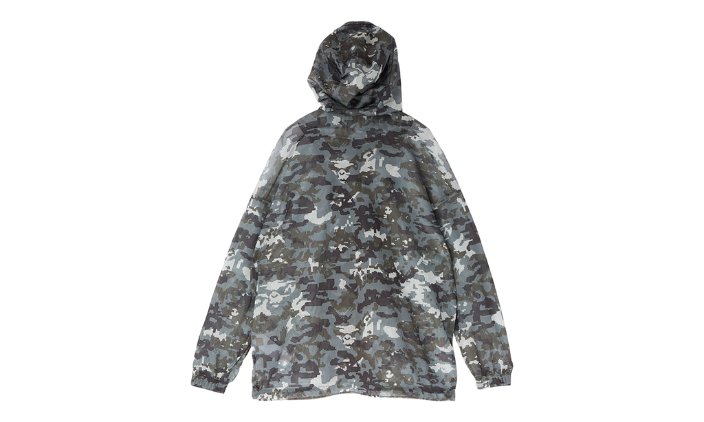 Multi Pixel Camo Mesh Hoodie Jacket "Black Camo" 001LJM301008MBLK