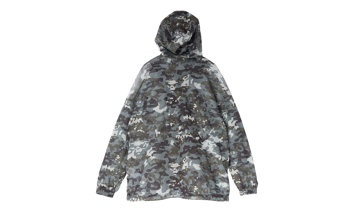 Multi Pixel Camo Mesh Hoodie Jacket "Black Camo" 001LJM301008MBLK