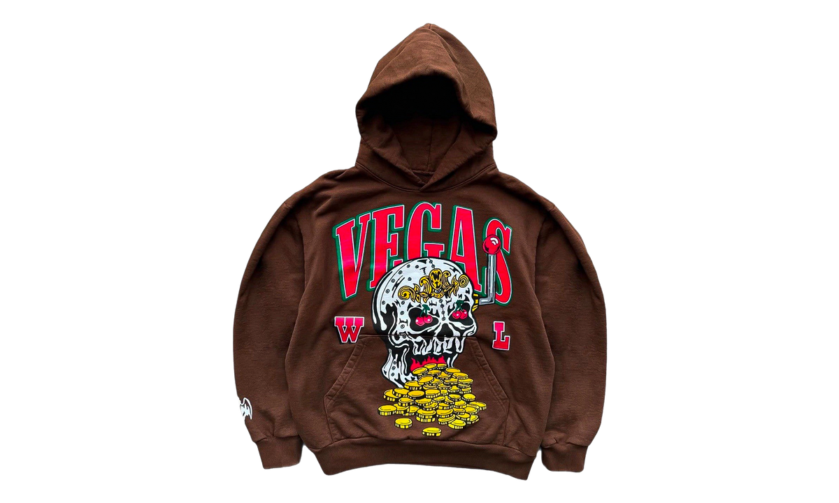 Skull Slot Vegas Pullover Hoodie "Brown" WL096