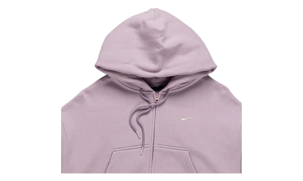 Studio Fleece Oversized Full-Zip Cropped Hoodie WMNS "Bleached Lilac Sail" IM8499 583
