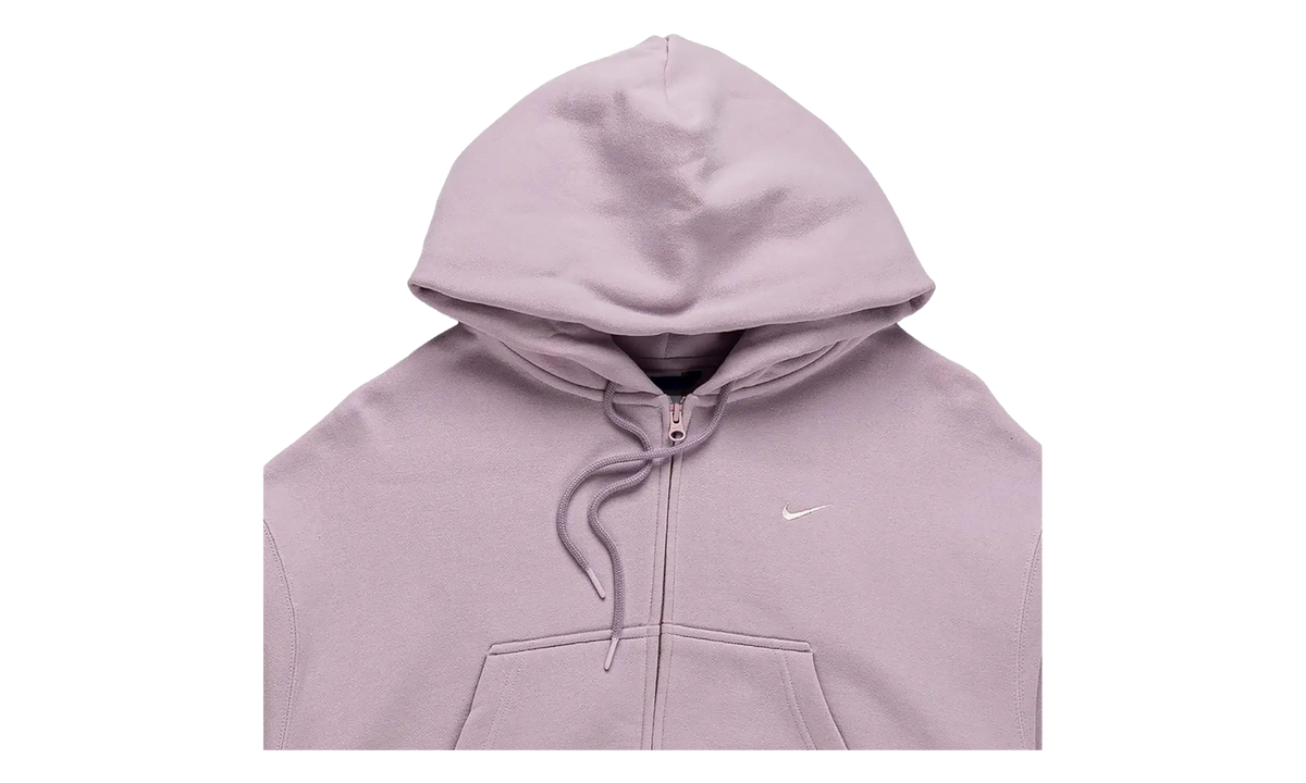 Studio Fleece Oversized Full-Zip Cropped Hoodie WMNS "Bleached Lilac Sail" IM8499 583