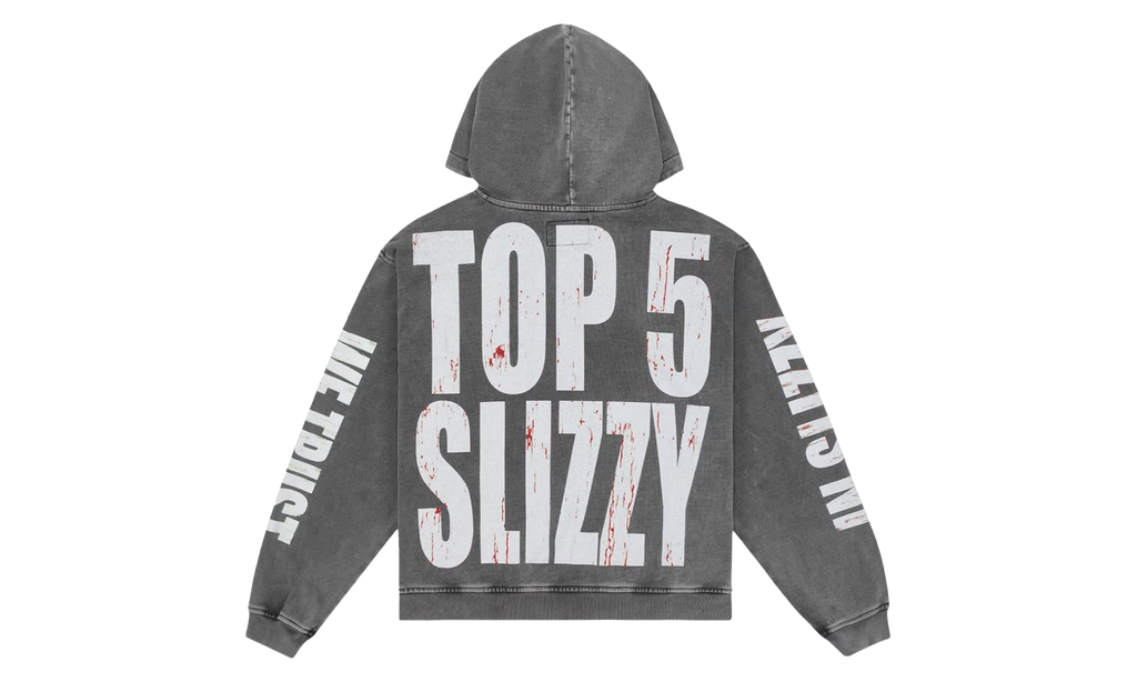 Top 5 Slizzy VVS Hoodie "Grey Wash" C3XBW7HW