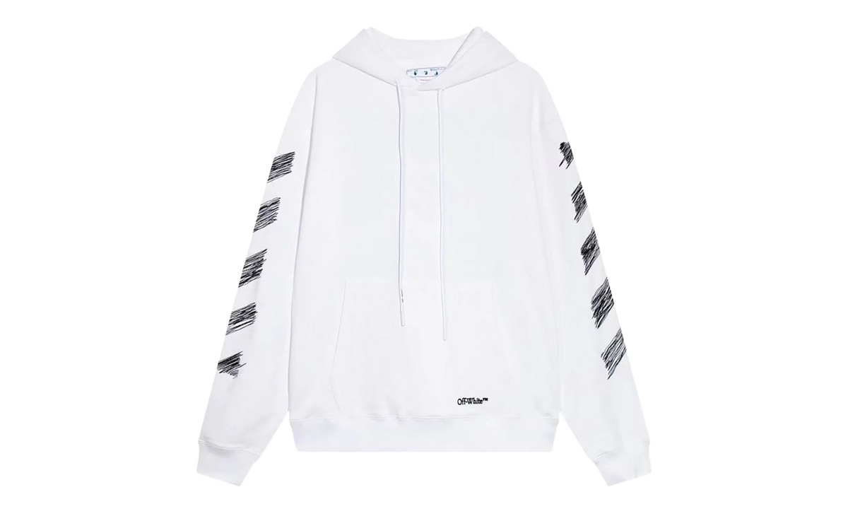 Scribble Boxy Hoodie "White" OMBB110S23FLE0050110