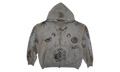Tattoo Heavy Molleton Zip-up Hoodie "Red" 770939 TQVK1 6167