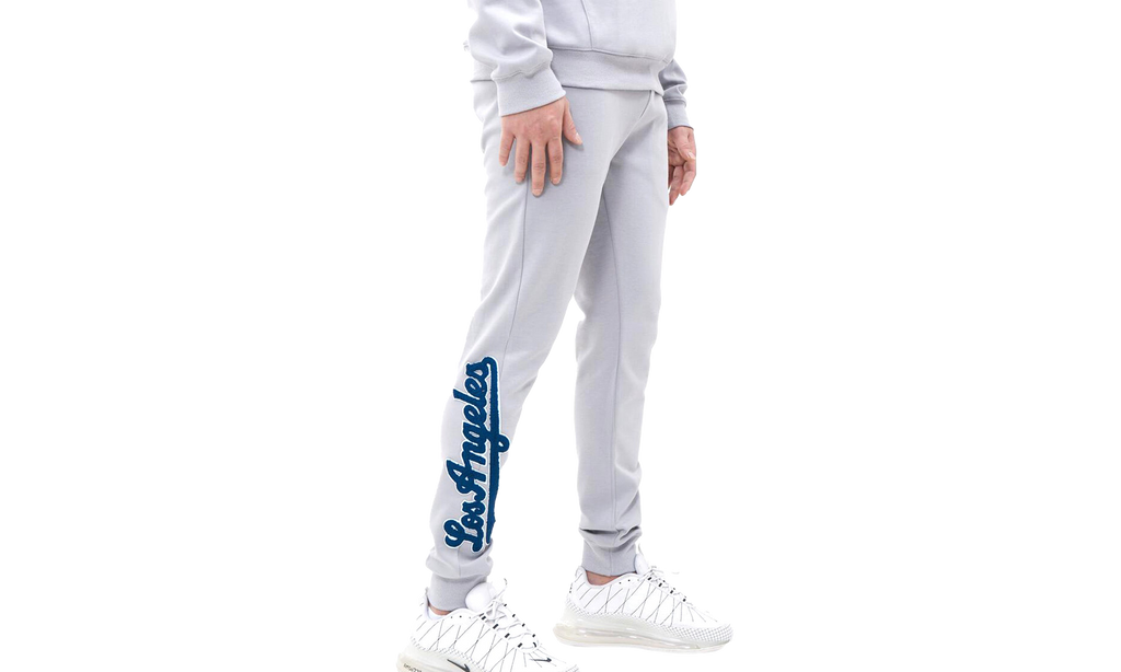 MLB Los Angeles Dodgers Logo Joggers Sweatpants "GREY" LLD431150 GREY