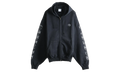 Biker Cross Sleeves Zip-Up Hoodie "Washed Black" MH27ZU250B